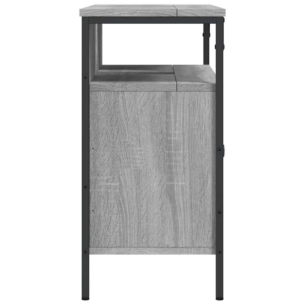 Waschbeckenunterschrank Grau Sonoma 80x30x60 cm Holzwerkstoff