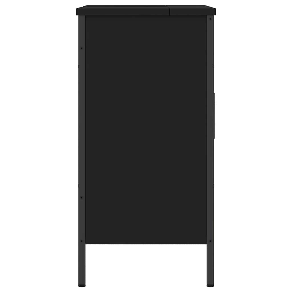 Waschbeckenunterschrank Schwarz 60x30x60 cm Holzwerkstoff