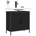 Waschbeckenunterschrank Schwarz 60x30x60 cm Holzwerkstoff