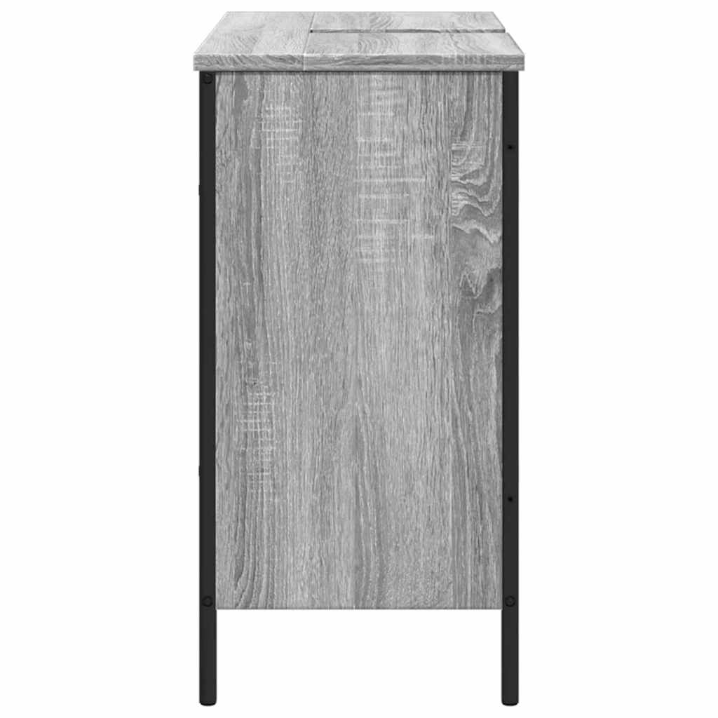 Waschbeckenunterschrank Grau Sonoma 80x30x60 cm Holzwerkstoff