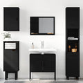 Waschbeckenunterschrank Schwarz 60x33x60 cm Holzwerkstoff