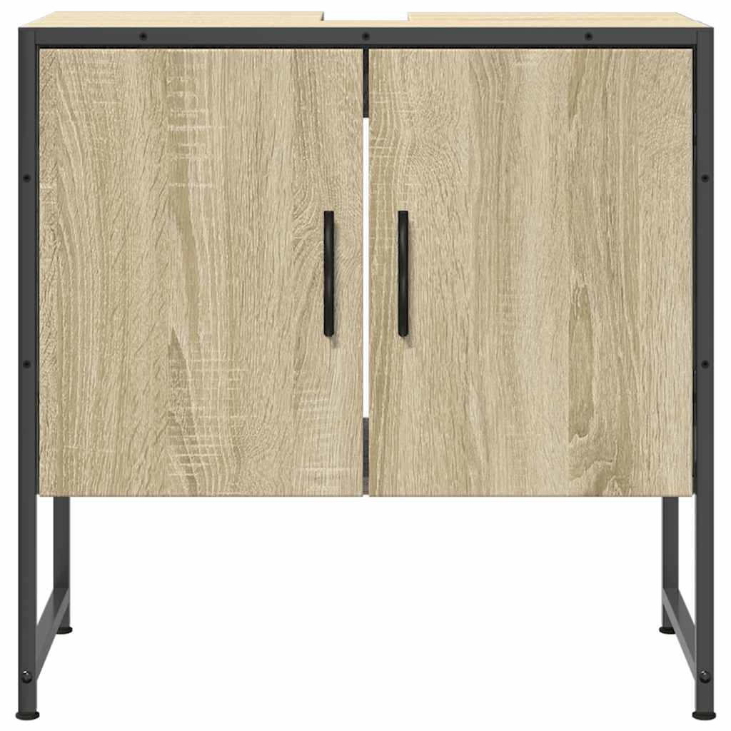 Waschbeckenunterschrank Sonoma-Eiche 60x33x60 cm Holzwerkstoff