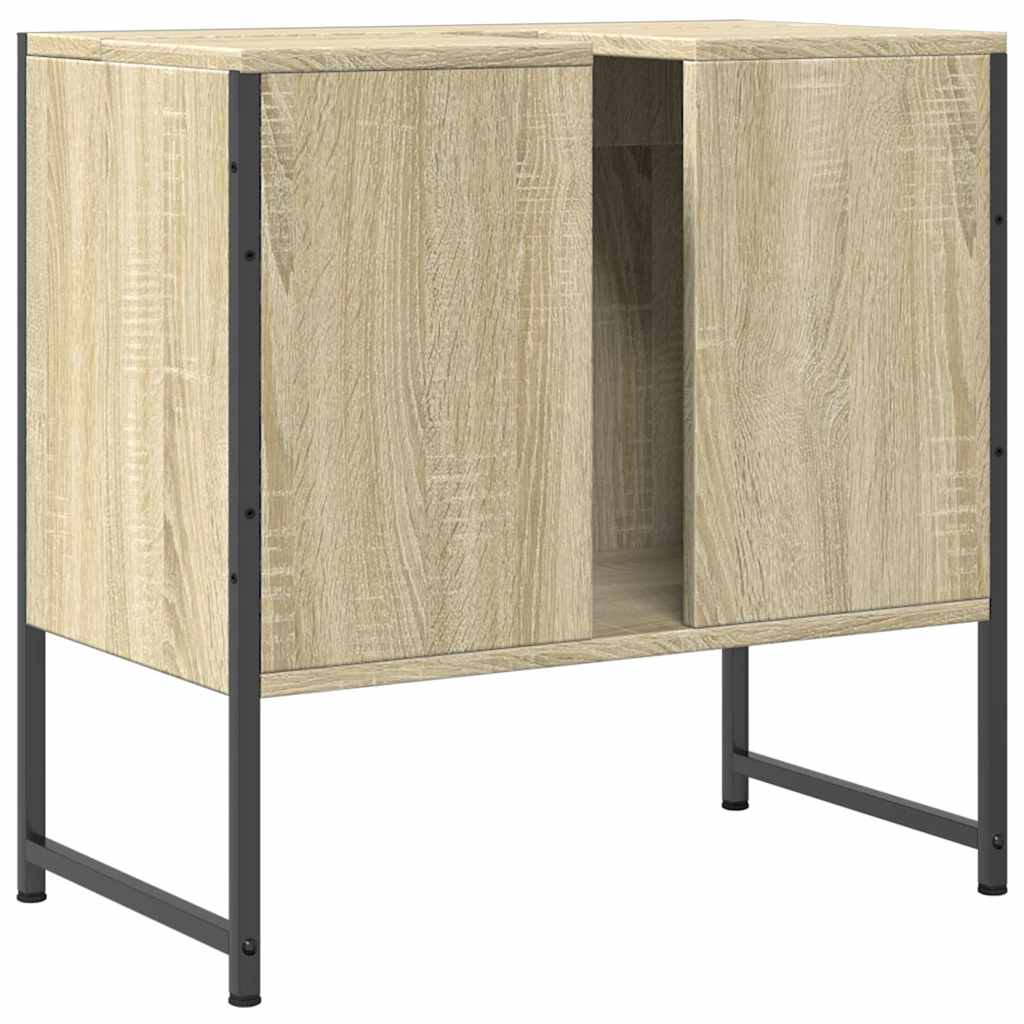 Waschbeckenunterschrank Sonoma-Eiche 60x33x60 cm Holzwerkstoff