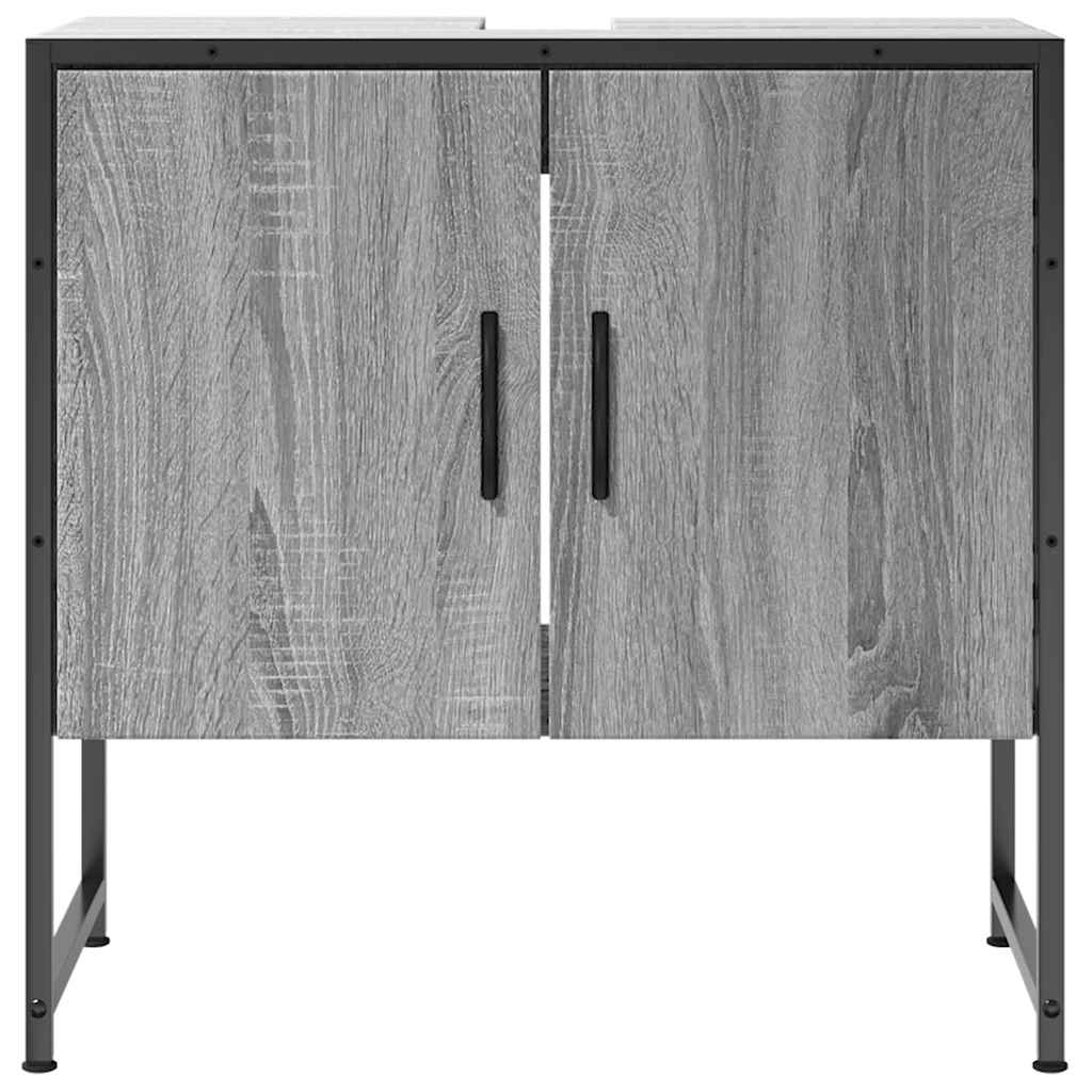 Waschbeckenunterschrank Grau Sonoma 60x33x60 cm Holzwerkstoff