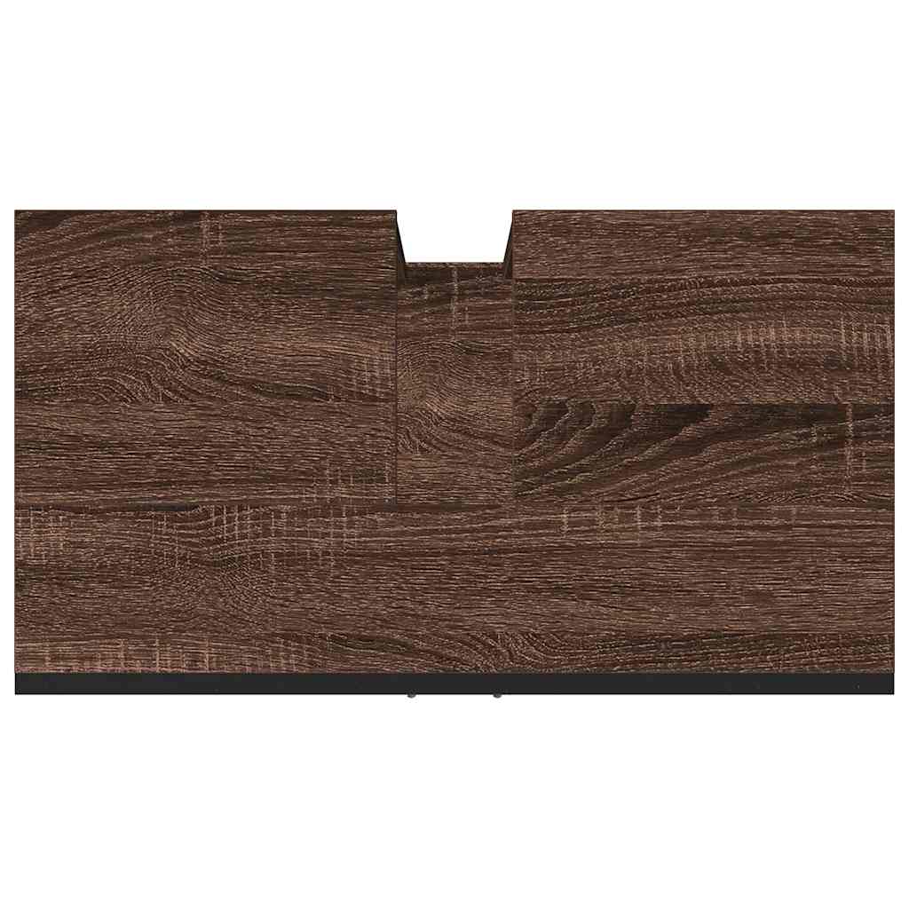 Waschbeckenunterschrank Braun Eichen-Optik 60x33x60 cm