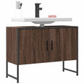 Waschbeckenunterschrank Braun Eichen-Optik 80x33x60 cm