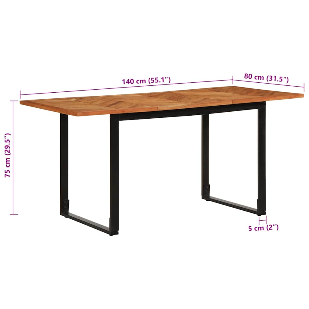 Esstisch 160x80x75 cm Massivholz Akazie