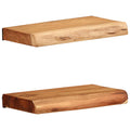 Wandregale 2 Stk. 30x20x3,5 cm Massivholz Akazie