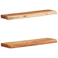 Wandregale 2 Stk. 60x20x3,5 cm Massivholz Akazie
