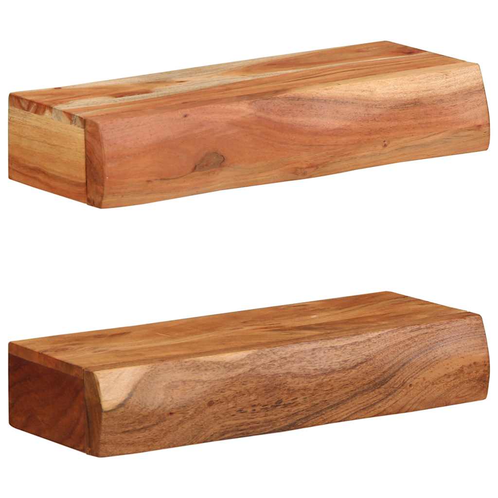 Wandregale 2 Stk. 40x17x8 cm Massivholz Akazie