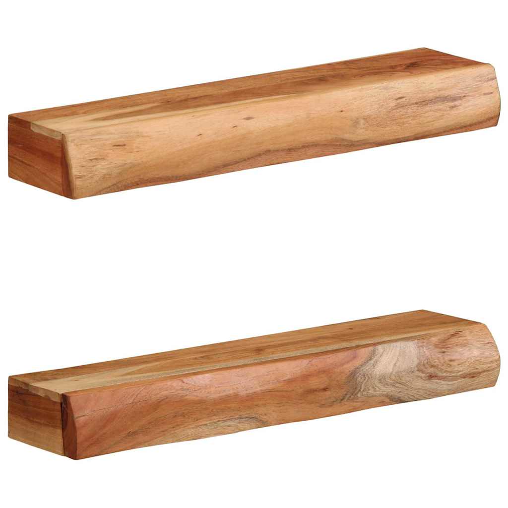 Wandregale 2 Stk. 60x17x8 cm Massivholz Akazie
