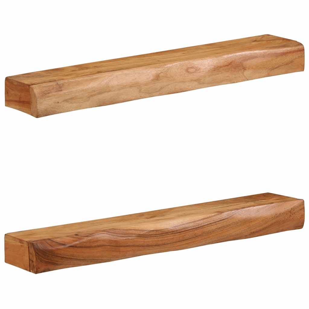 Wandregale 2 Stk. 80x17x8 cm Massivholz Akazie