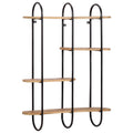 Wandregal 90x20x116,5 cm Raues Massivholz Mango