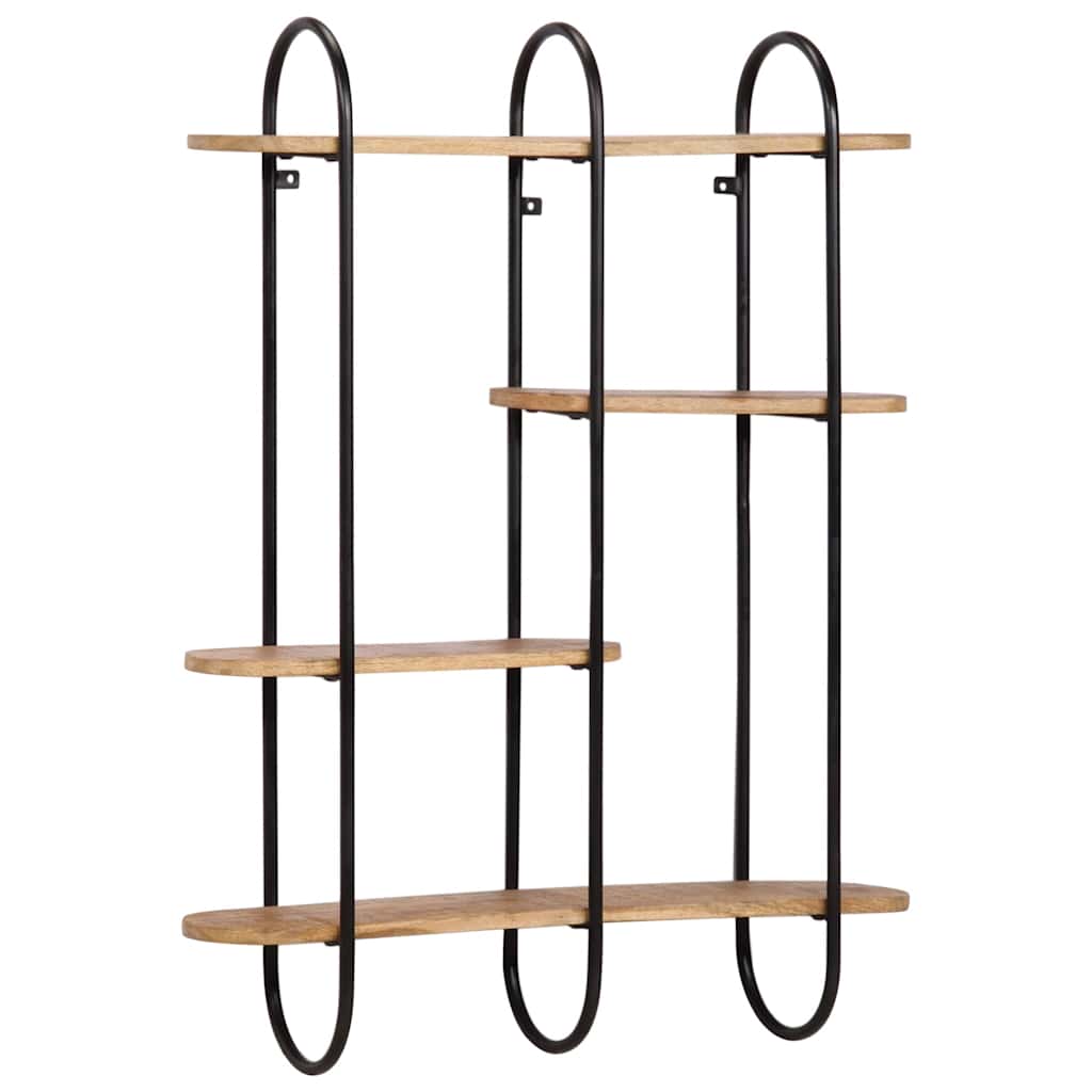 Wandregal 90x20x116,5 cm Raues Massivholz Mango