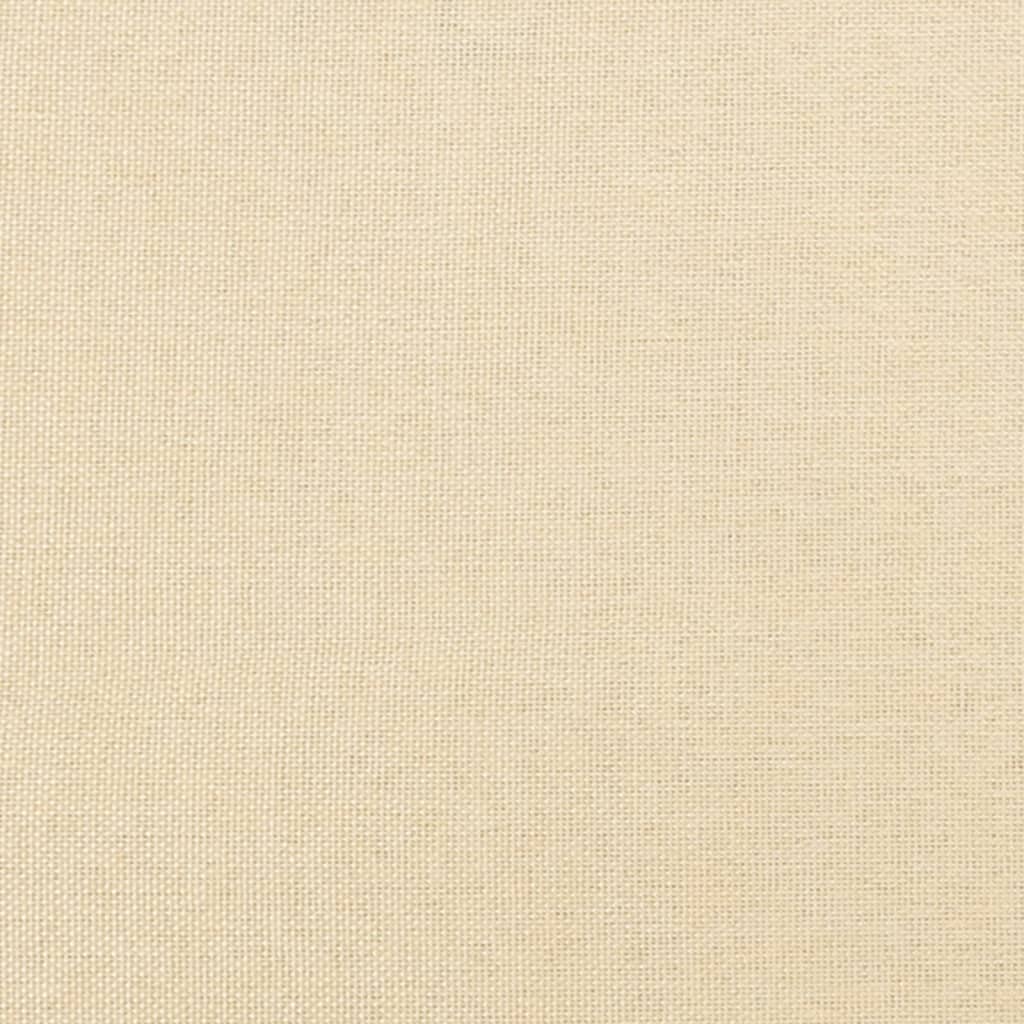 Schlafsofa 2-Sitzer mit 2 Kissen Creme Stoff