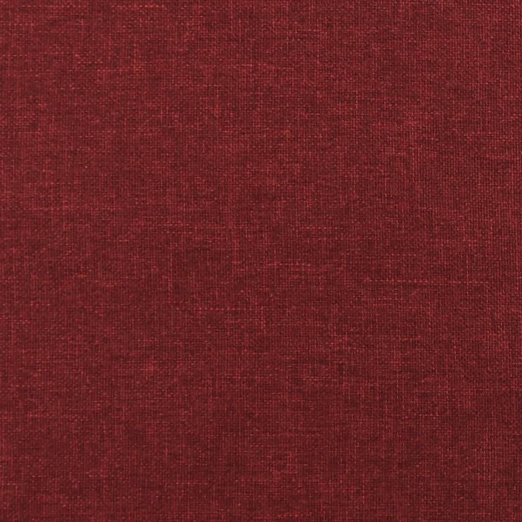 Schlafsofa 2-Sitzer mit 2 Kissen Weinrot Stoff