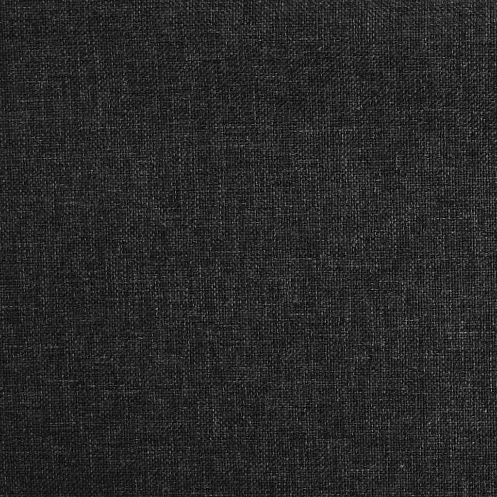 Schlafsofa 2-Sitzer mit 2 Kissen Schwarz Stoff