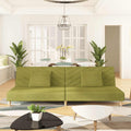 Schlafsofa 2-Sitzer mit 2 Kissen Grün Stoff