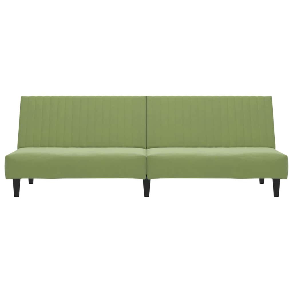 Schlafsofa 2-Sitzer Hellgrün Samt