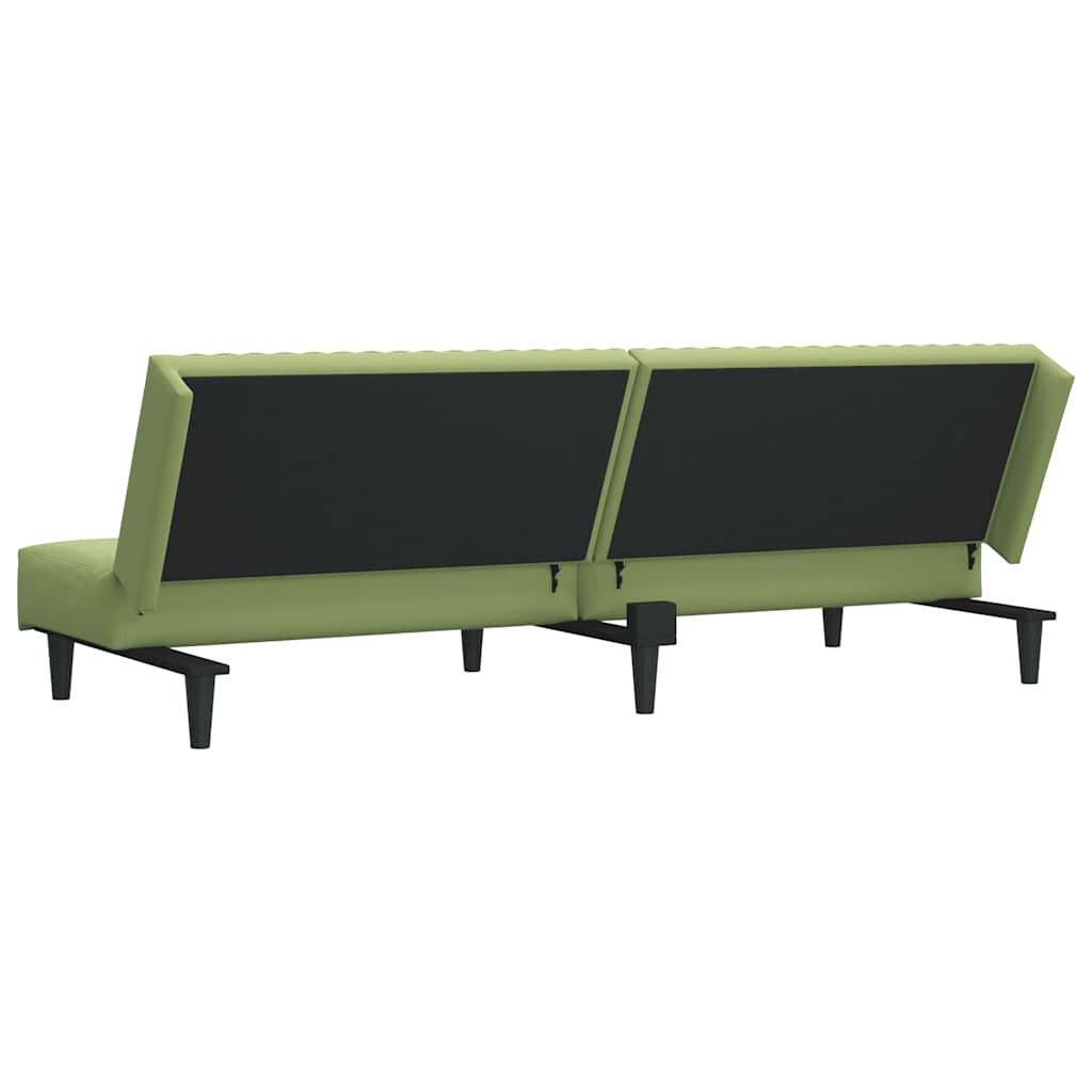 Schlafsofa 2-Sitzer Hellgrün Samt