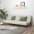 Schlafsofa 2-Sitzer Creme Samt