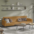 Schlafsofa 2-Sitzer Braun Samt