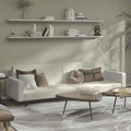 Schlafsofa 2-Sitzer Creme Samt