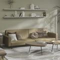 Schlafsofa 2-Sitzer Cappuccino-Braun Kunstleder
