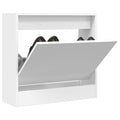 Schuhschrank Weiß 60x21x57 cm Holzwerkstoff