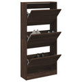 Schuhschrank Braun Eichen-Optik 60x21x125,5 cm Holzwerkstoff