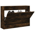 Schuhschrank Räuchereiche 80x21x57 cm Holzwerkstoff