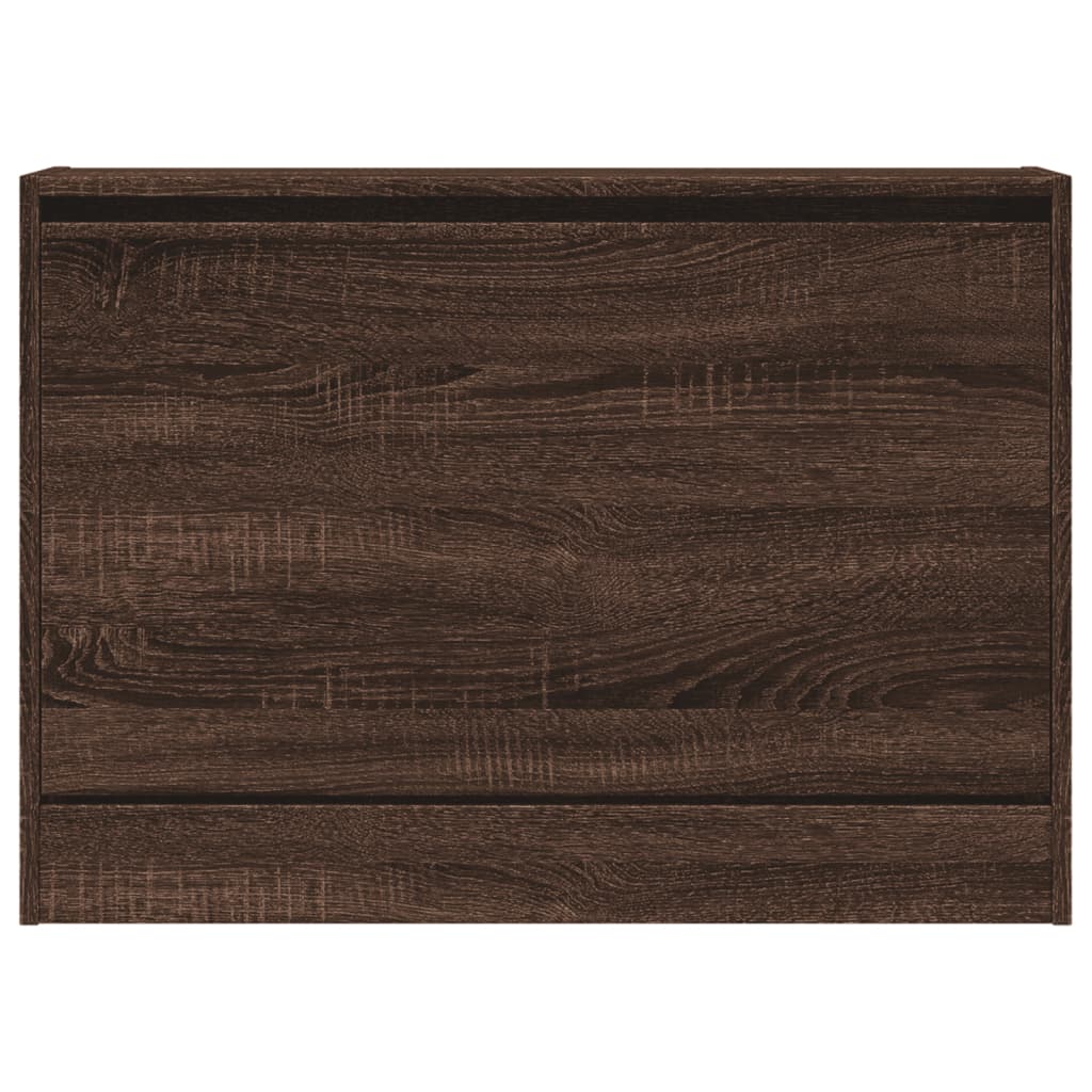 Schuhschrank Braun Eichen-Optik 80x21x57 cm Holzwerkstoff