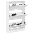 Schuhschrank Weiß 80x21x125,5 cm Holzwerkstoff
