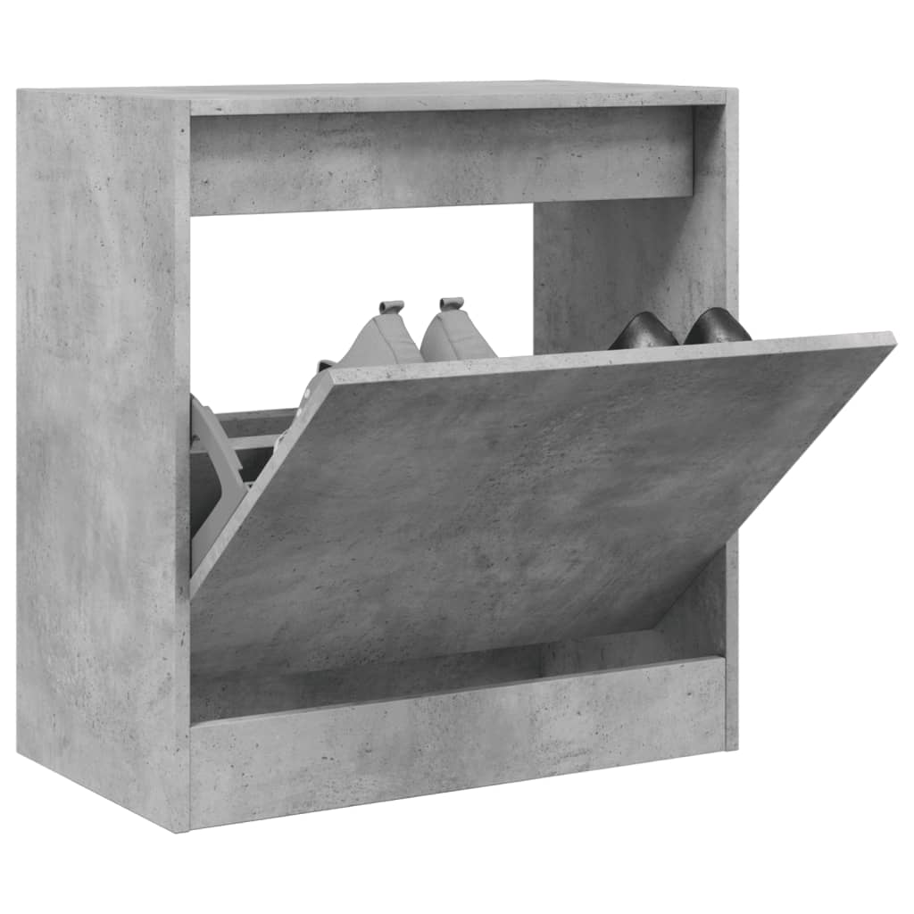 Schuhschrank Betongrau 60x34x63,5 cm Holzwerkstoff