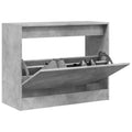 Schuhschrank Betongrau 80x34x63 cm Holzwerkstoff