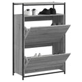 Schuhschrank Grau Sonoma 75x34x112 cm Holzwerkstoff