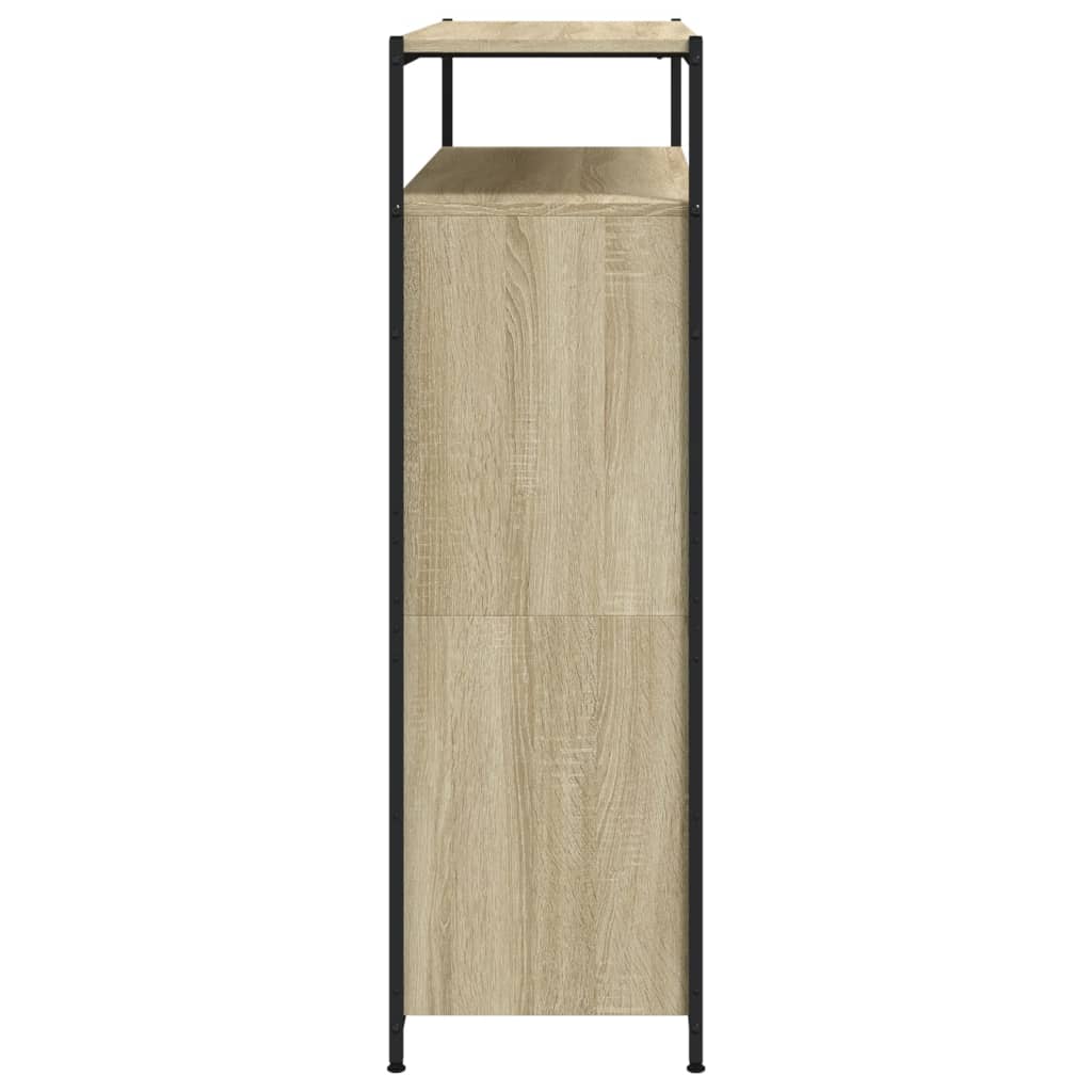 Schuhschrank mit 4 Klappen Sonoma-Eiche 100x34x112 cm