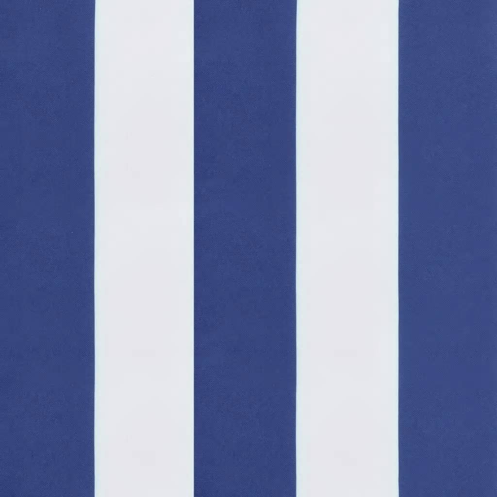 Niedriglehner-Auflagen 4 Stk. Blau Weiß Gestreift Oxford-Gewebe