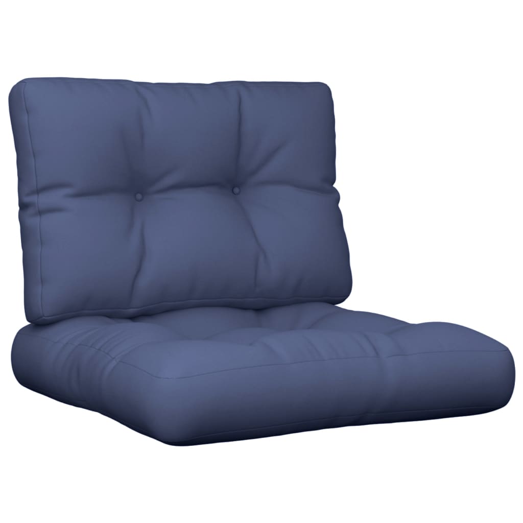 Palettenkissen 2 Stk. Marineblau Stoff