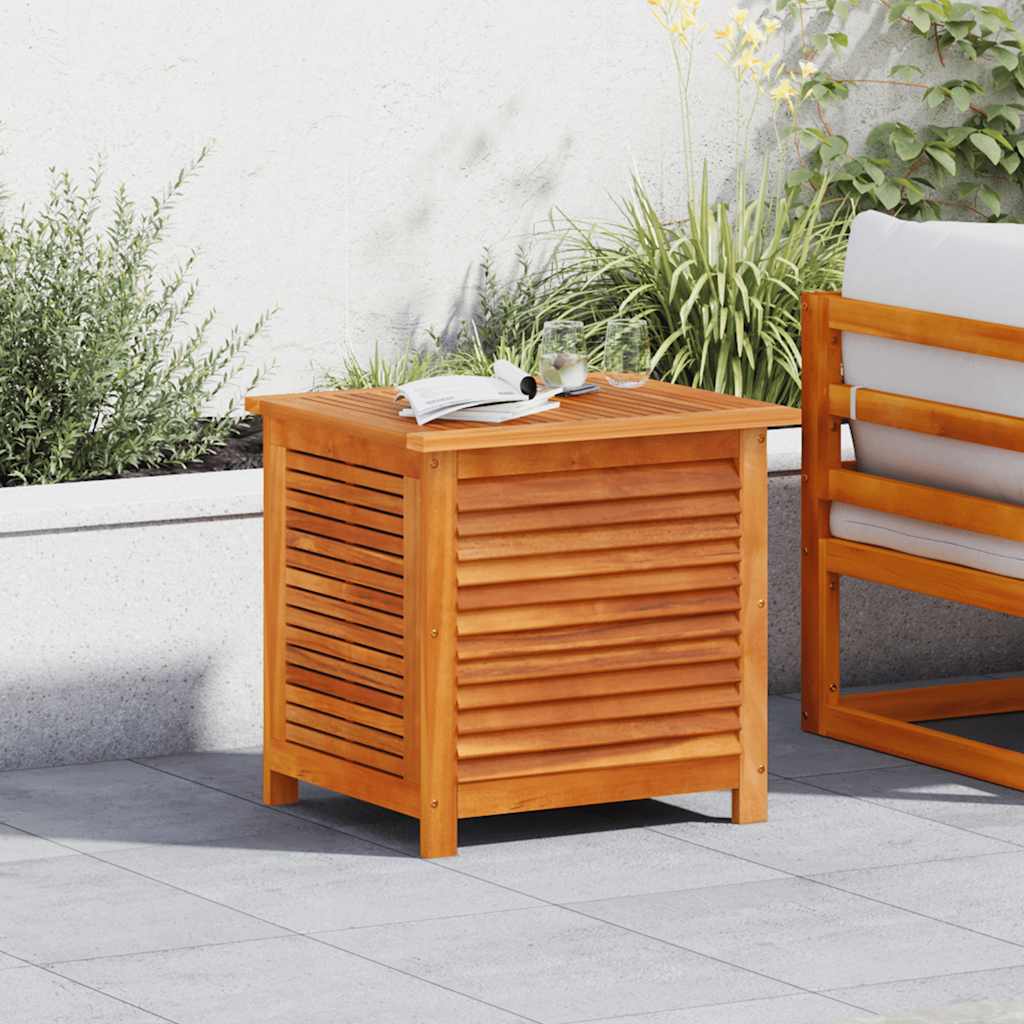Gartenbox mit Lüftungsschlitzen 60x50x56 cm Massivholz Akazie