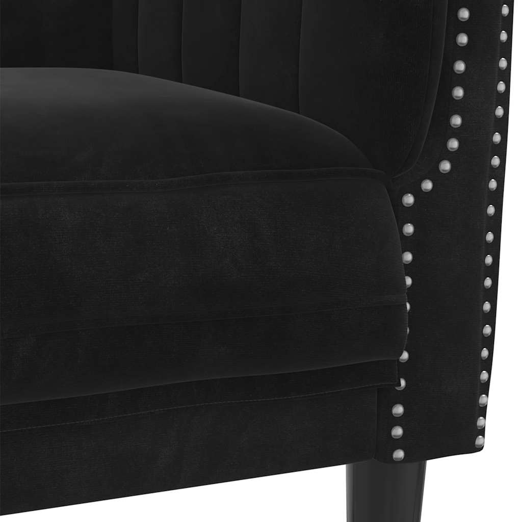Sessel Schwarz Samt