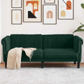 Sofa 2-Sitzer Dunkelgrün Samt