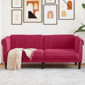 Sofa 2-Sitzer Weinrot Samt
