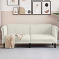 Sofa 2-Sitzer Creme Samt