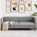 Sofa 3-Sitzer Hellgrau Stoff