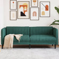 Sofa 3-Sitzer Dunkelgrün Stoff