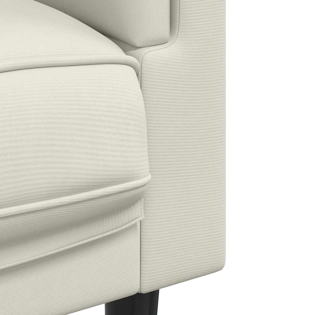Sessel mit Kissen Creme Samt