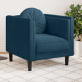 Sessel mit Kissen Blau Samt