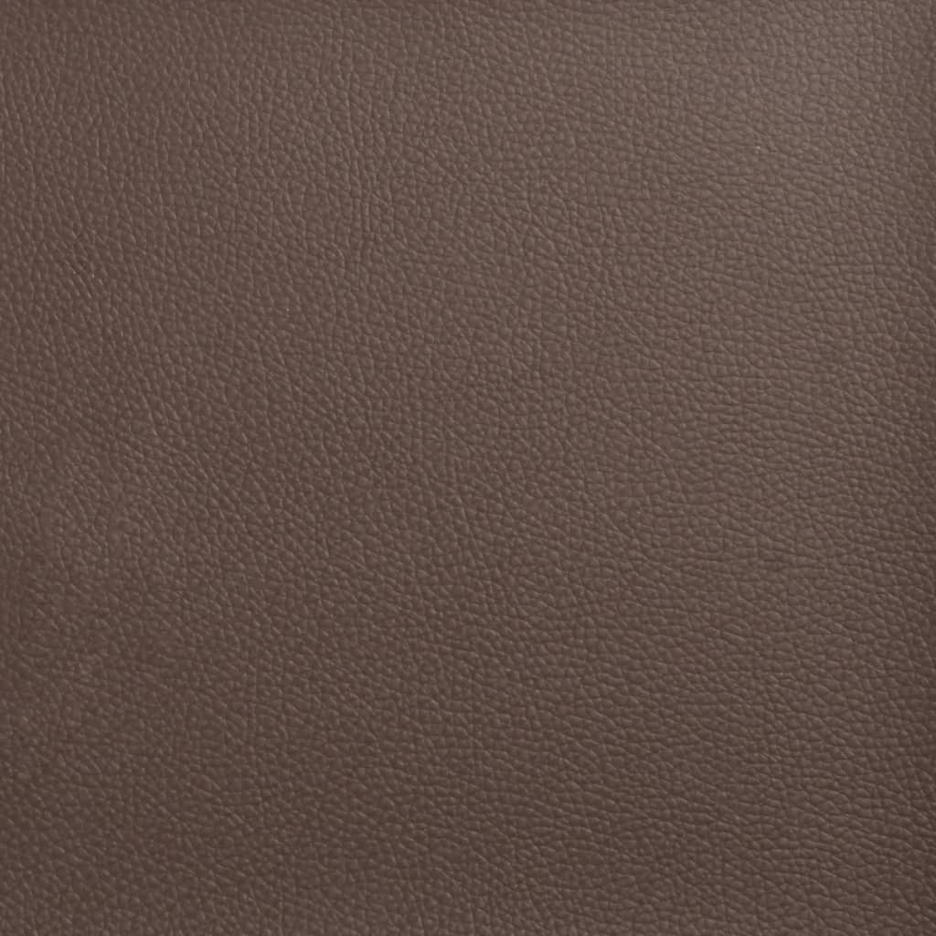 Chesterfield-Sofa 3-Sitzer Braun Kunstleder