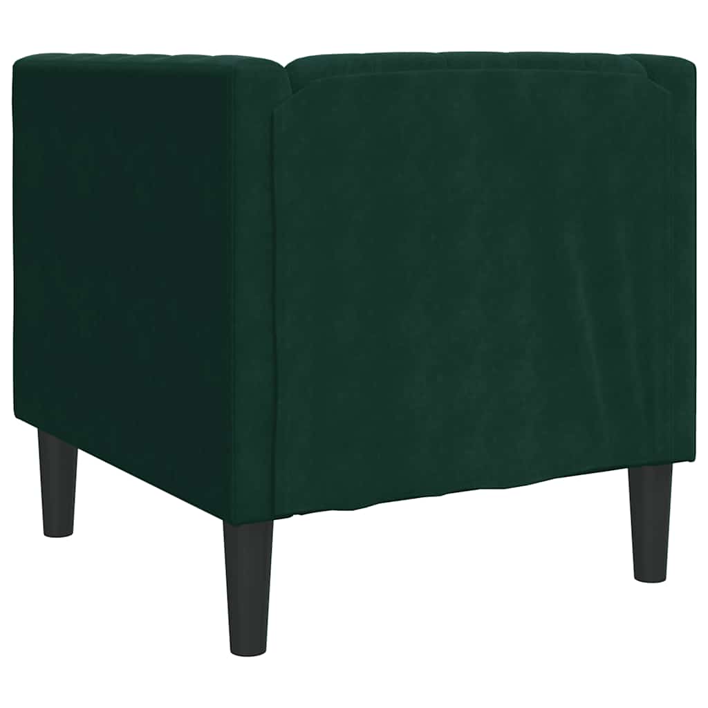 Chesterfield-Sessel Dunkelgrün Samt